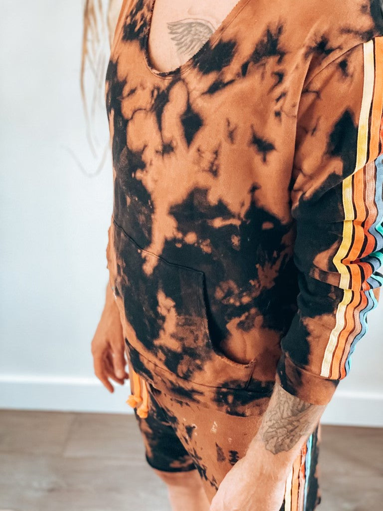 Sweat Col Ouvert Tie & Dye Unisexe